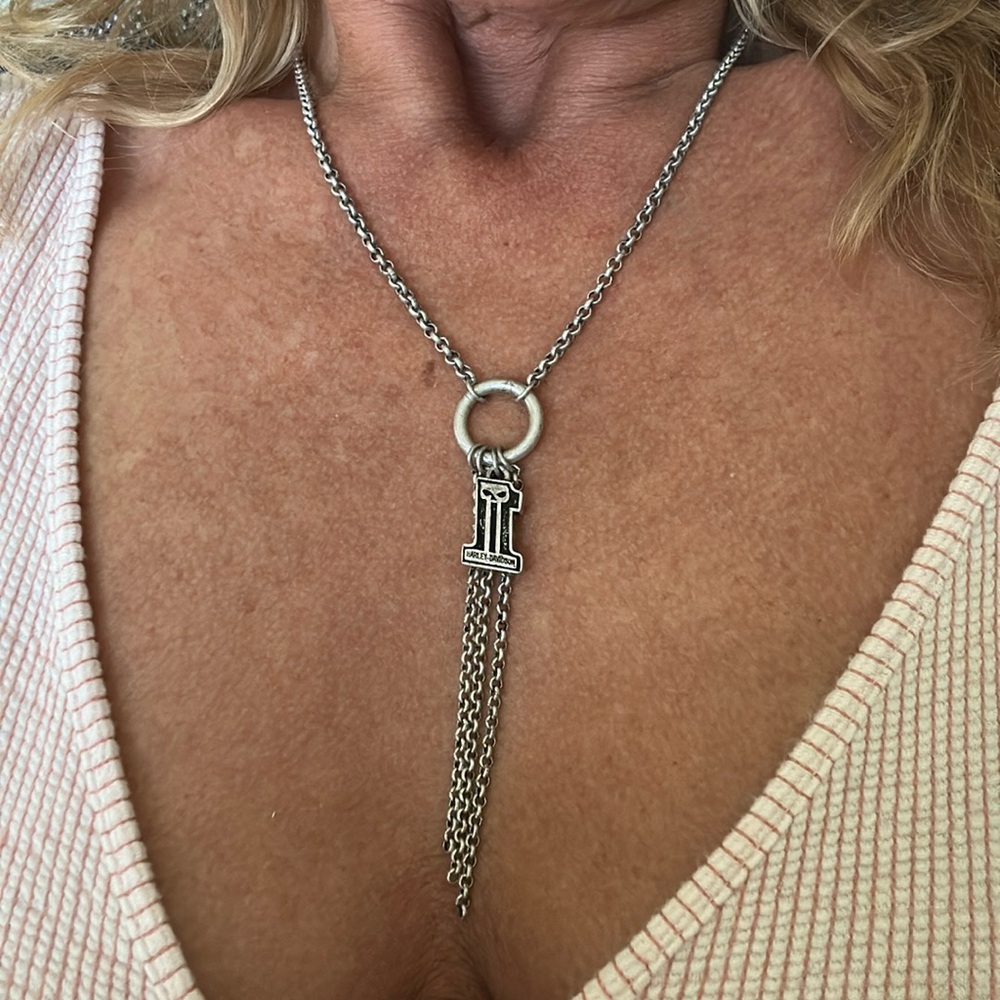 Harley-Davidson Silver Tassel Necklace